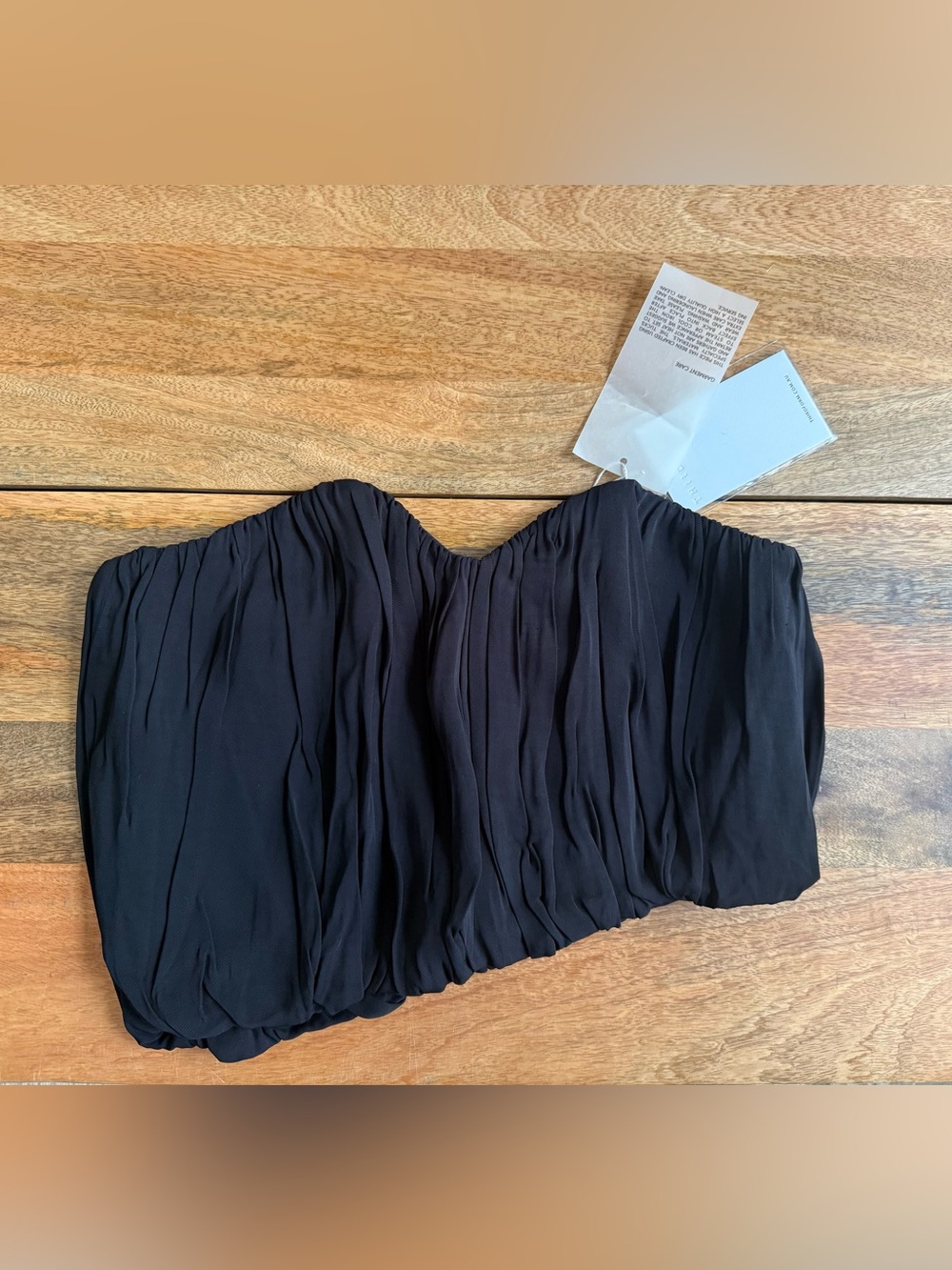Third Form Assymmetrical Black Strapless Pleated Bustier Dress - Saks